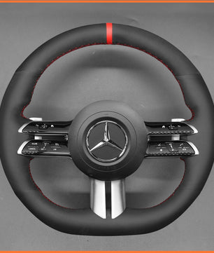 MEWANT Lenkradbezug für Benz AMG - Line AMG - Sport C - Class (W206) CLS - Class (C257) E - Class (W213) EQS (V297) S - Class (W223) 2021 - 2022 - Mewant.de