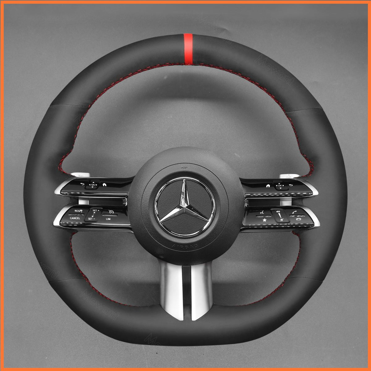 MEWANT Lenkradbezug für Benz AMG - Line AMG - Sport C - Class (W206) CLS - Class (C257) E - Class (W213) EQS (V297) S - Class (W223) 2021 - 2022 - Mewant.de