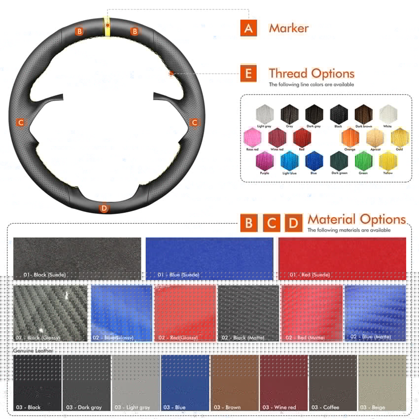 MEWANT Lenkradbezug für Benz C - Class W202 CL - Class C140 E - Class W210 W124 W140 - Mewant.de