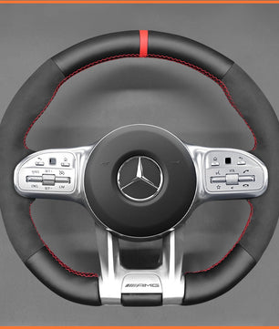 MEWANT Lenkradbezug für Mercedes - Benz AMG A35 (W177/V177) / A45 (W177/V177) / C63 (W205) / CLS53 (C257) 2018 - 2021 / AMG E53 (W213 - Mewant.de