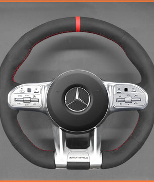 MEWANT Lenkradbezug für Mercedes - Benz AMG A35 (W177/V177) / A45 (W177/V177) / C63 (W205) / CLS53 (C257) 2018 - 2021 / AMG E53 (W213 - Mewant.de