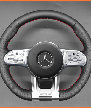 MEWANT Lenkradbezug für Mercedes - Benz AMG A35 (W177/V177) / A45 (W177/V177) / C63 (W205) / CLS53 (C257) 2018 - 2021 / AMG E53 (W213 - Mewant.de