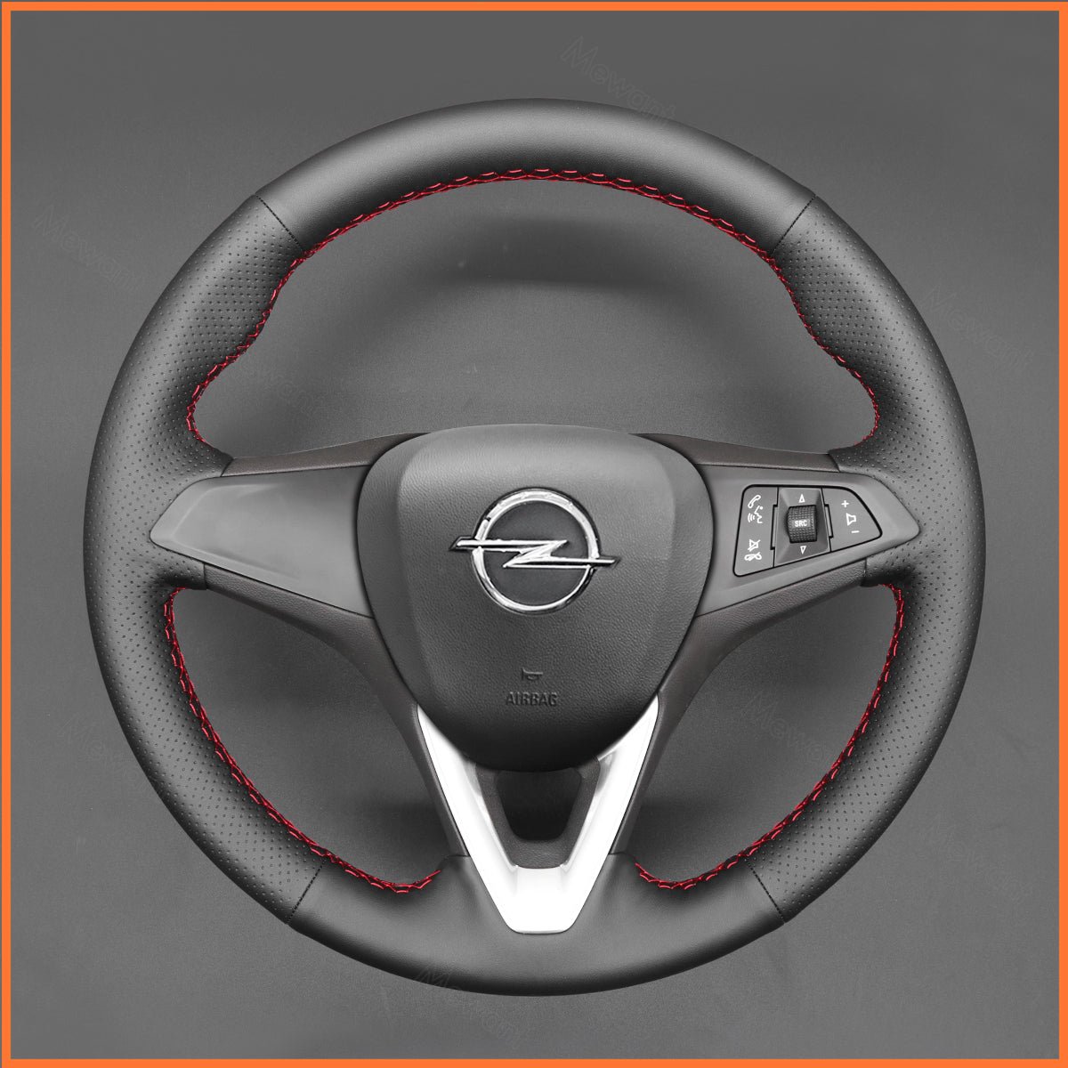 MEWANT Lenkradbezug für Opel Astra (K) / Corsa (E) / Crossland X/Grandland X/Insignia (CT) B/Karl/Zafira (C) Lenkradbezug per Hand Nähen - Mewant.de