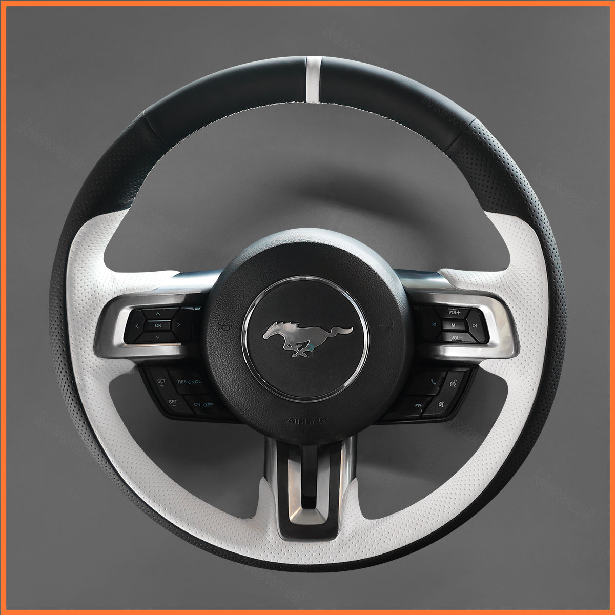 MEWANT Steering Wheel Cover for Ford Mustang 2015-2024