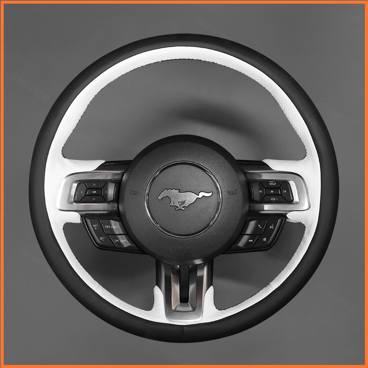 MEWANT Steering Wheel Cover for Ford Mustang 2015-2024