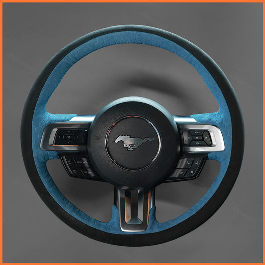 MEWANT Steering Wheel Cover for Ford Mustang 2015-2024
