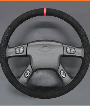 MEWANT Lenkradbezug für Chevrolet (Chevy) Silverado 2003-2007 / Avalanche 2003-2006 / Express 2003-2009 / Suburban 2003-2006 / Tahoe 2003-2006 / TrailBlazer 2001-2006