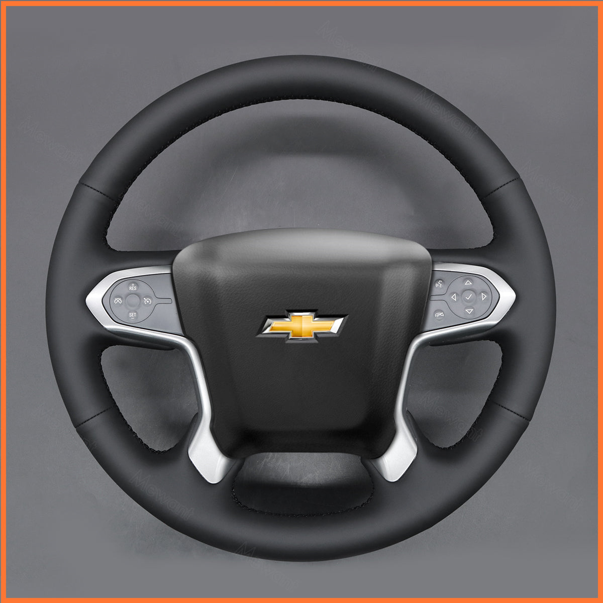 MEWANT Steering Wheel Cover for Chevrolet (Chevy) Silverado 2014-2019 / Suburban 2015-2019 / Tahoe 2014-2018