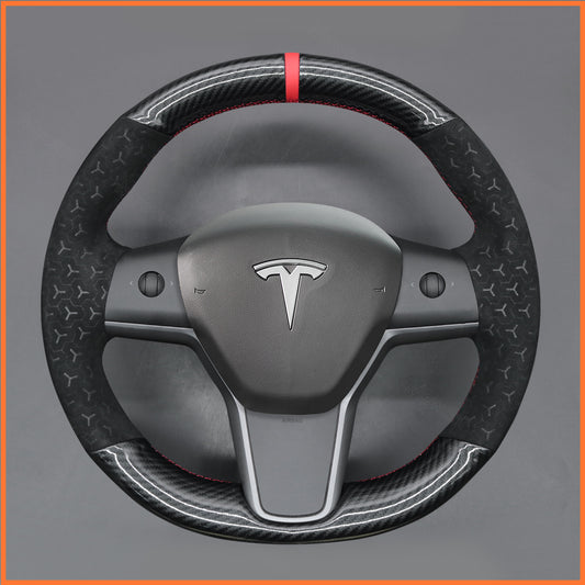 MEWANT Lenkradbezug für Tesla Model 3 2019-2023 / Model Y 2021-2023