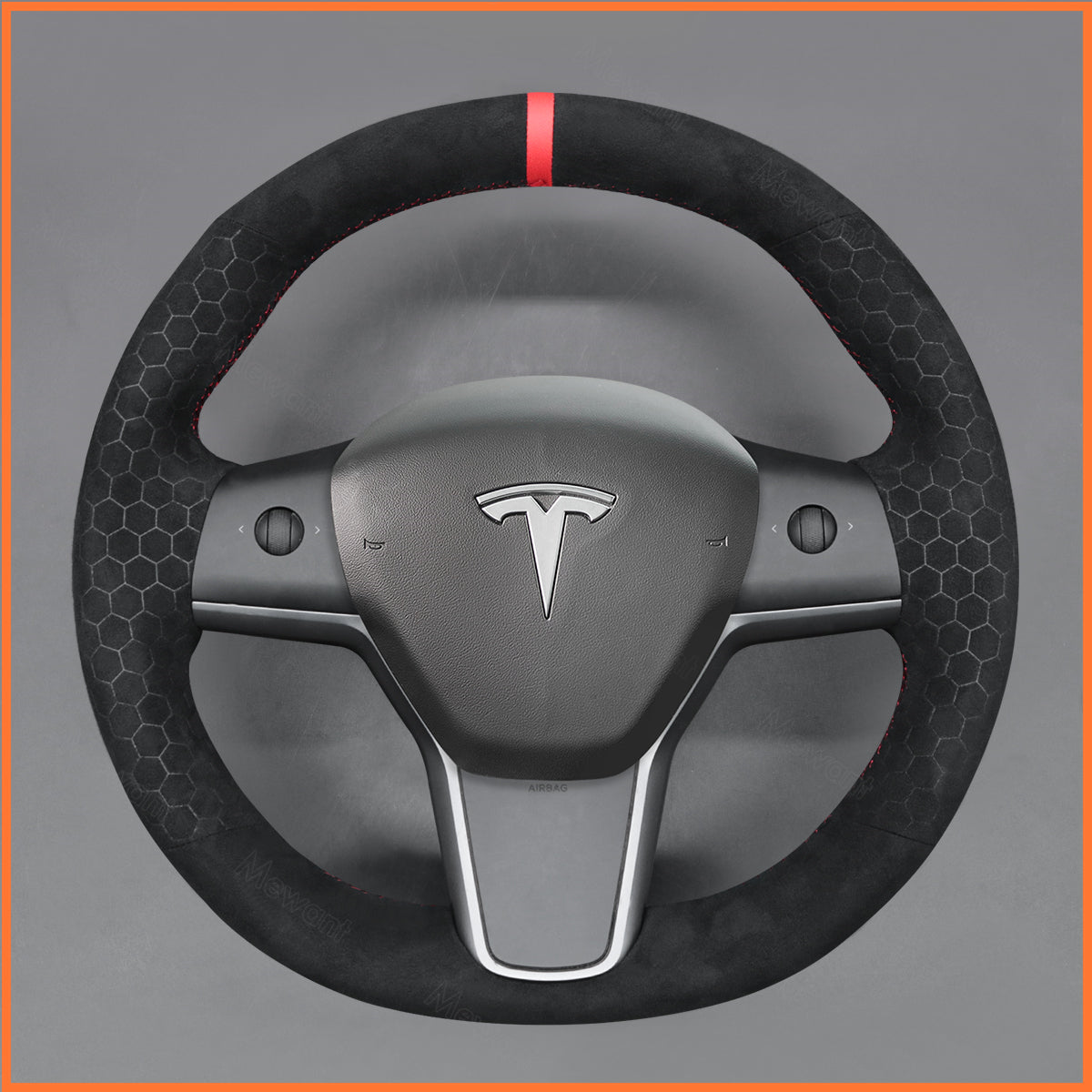 MEWANT Steering Wheel Cover for Tesla Model 3 2019-2023 / Model Y 2021-2023